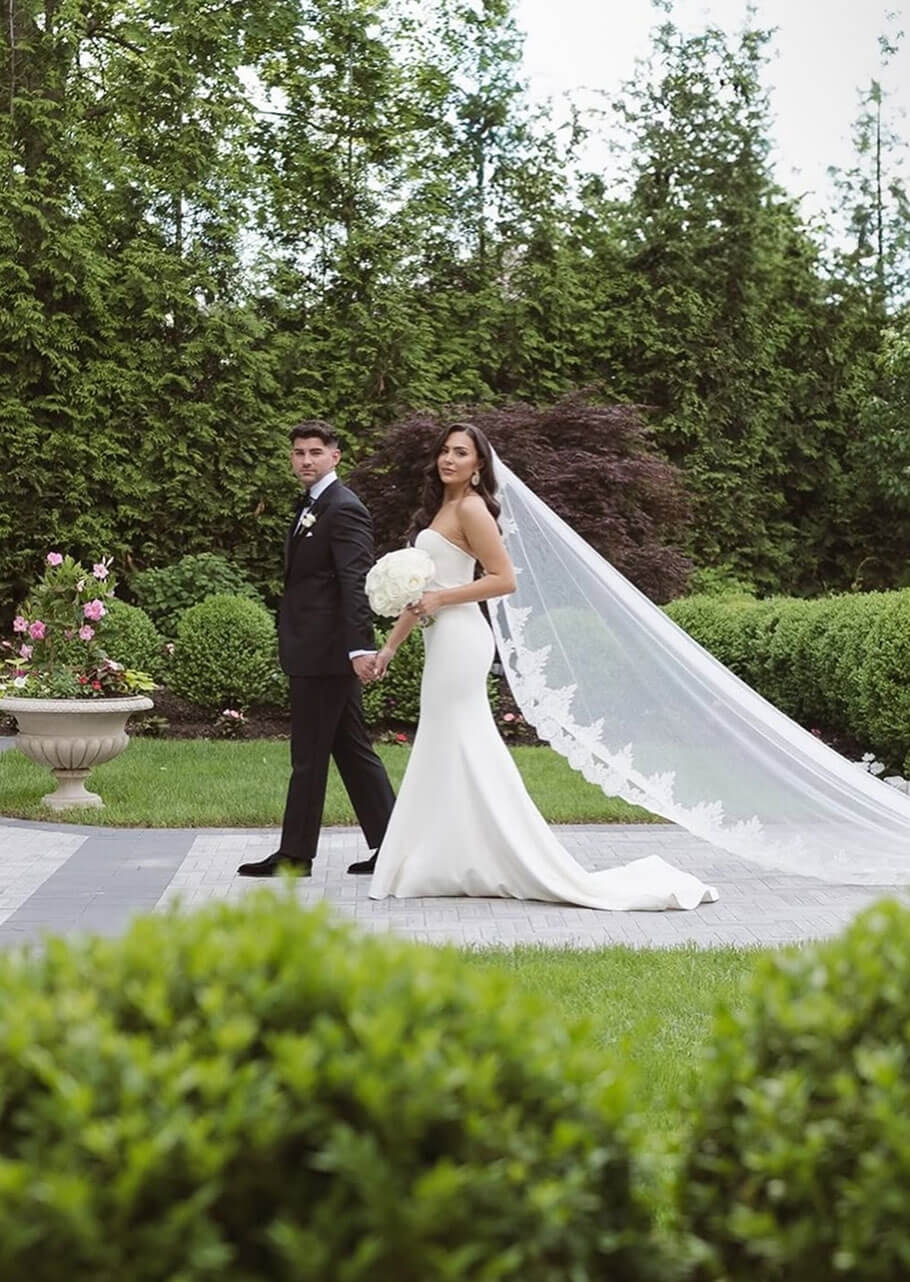 Photo of the real bride and groom