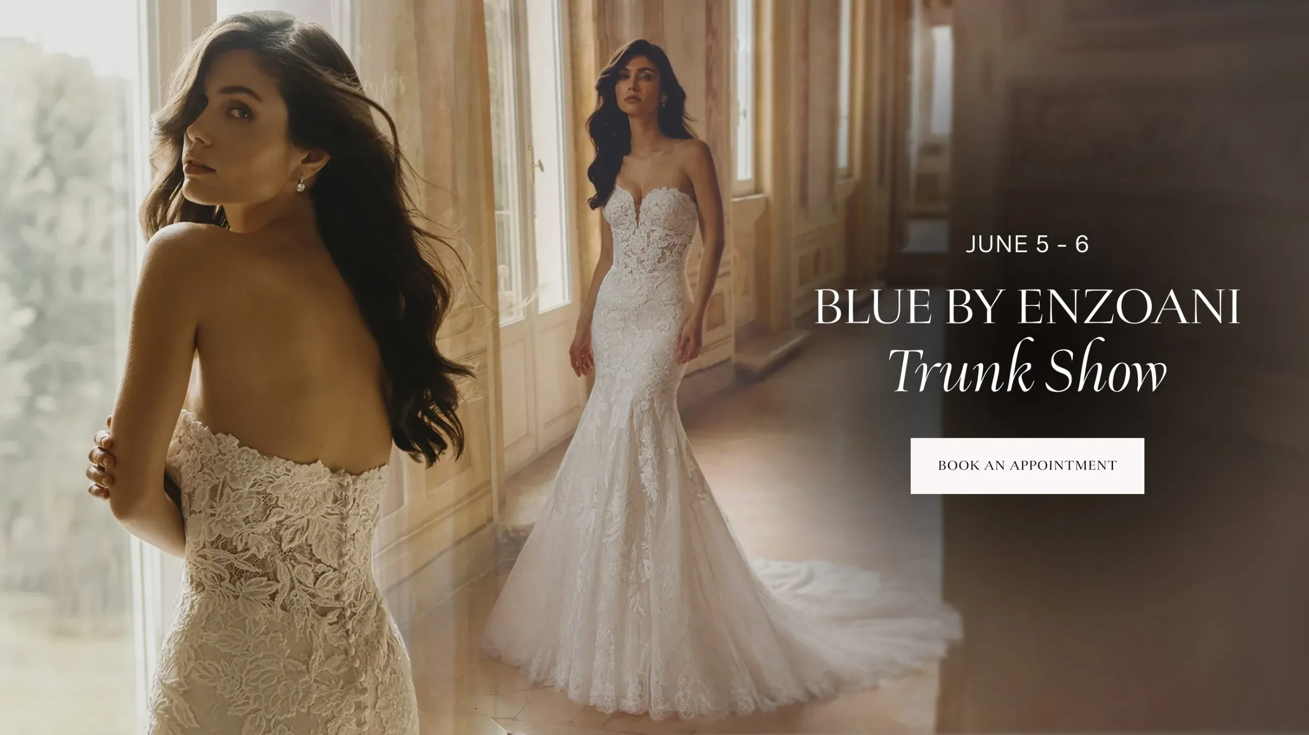 Blue by Enzoani Trunk Show Banner