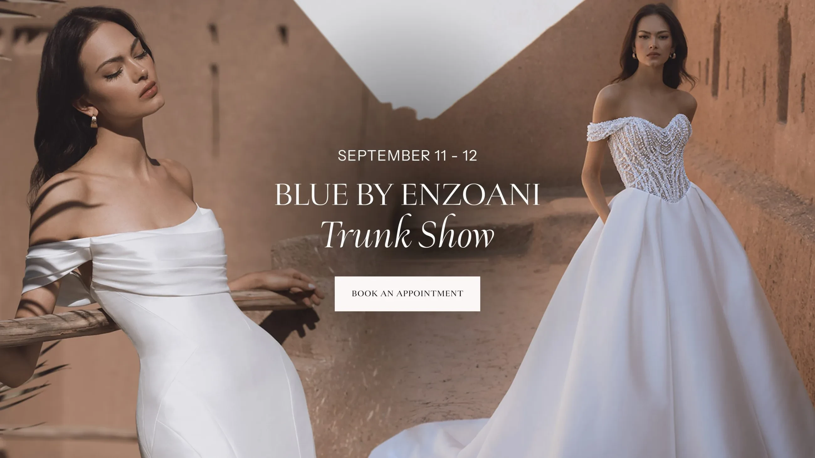 Blue by Enzoani Trunk Show Banner